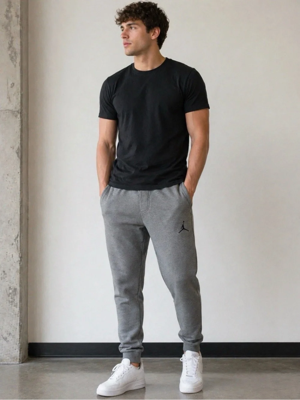 Jordan Pants Mens Small Gray Joggers Sweatpants Fleece Jumpman Logo NWT